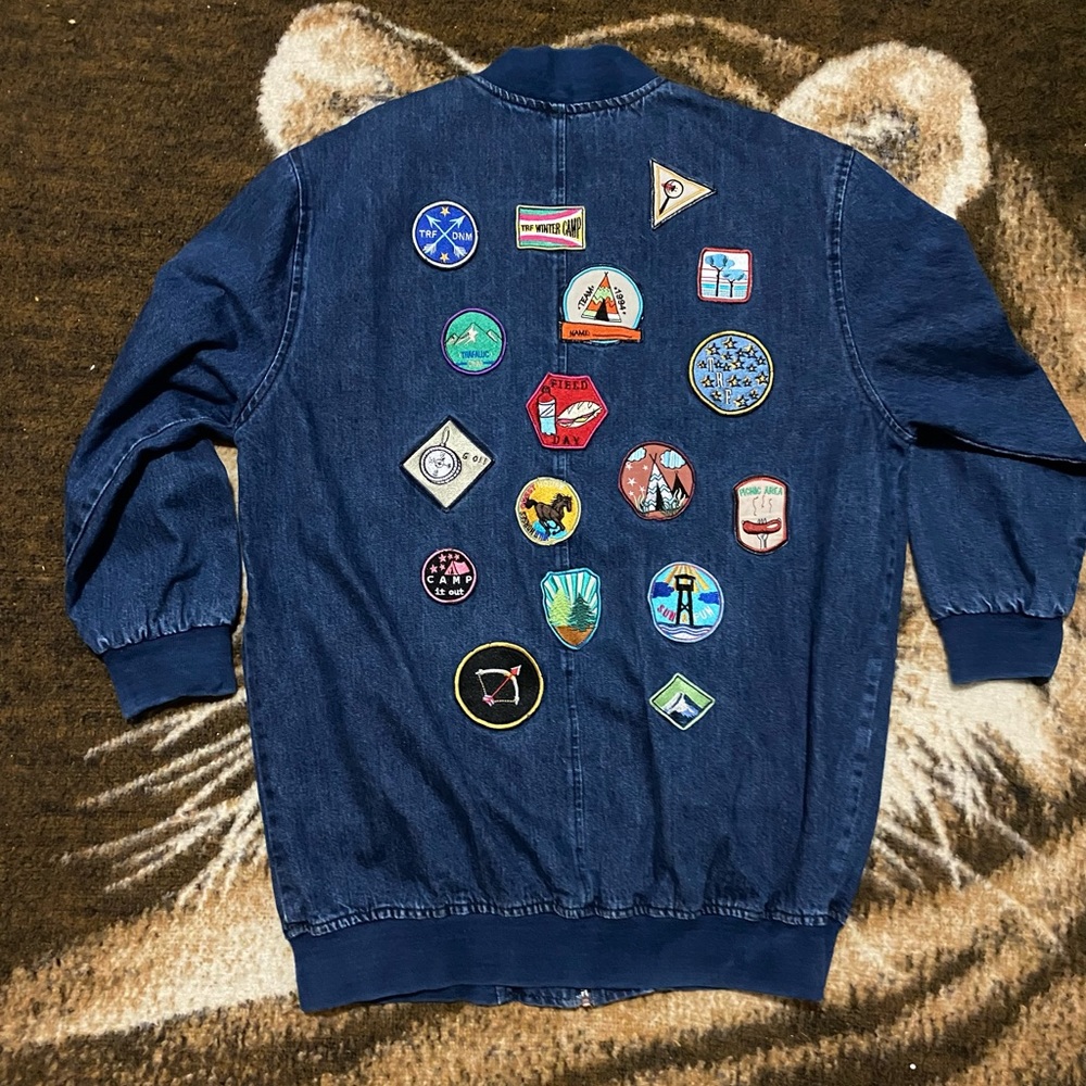 ‼️VINTAGE‼️ Denim Patchwork Jacket